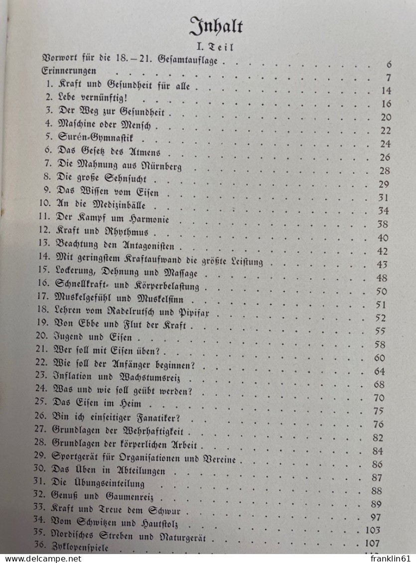 Kraftgymnastik Mit Natürlichen Und Sportlichen Geräten. - 4. Neuzeit (1789-1914)