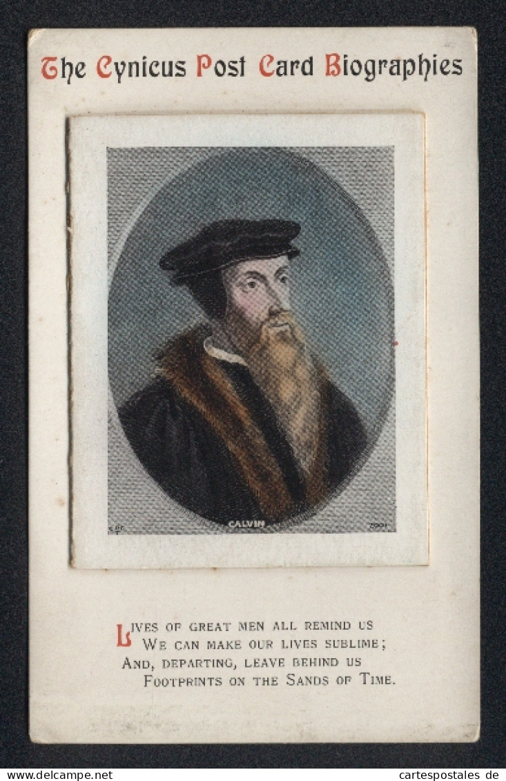 AK The Cynicus Post Card Biographies: John Calvin  - Andere & Zonder Classificatie