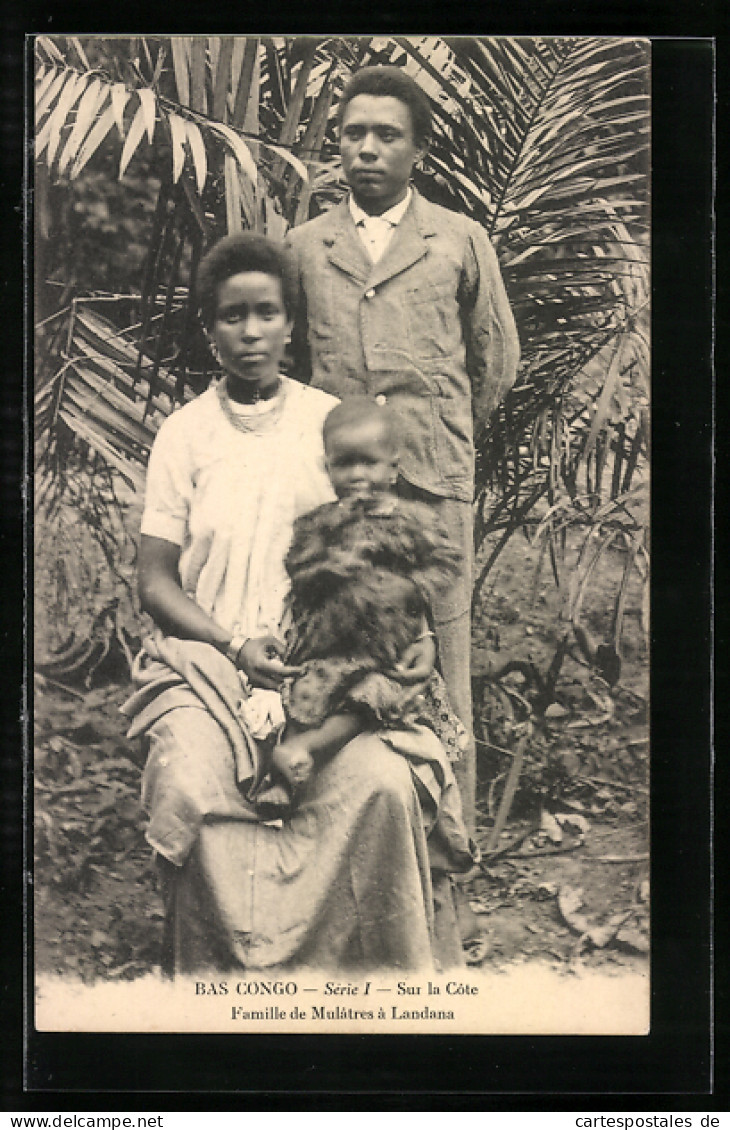 CPA Bas Congo, Famille De Mulatres à Landana  - Ohne Zuordnung