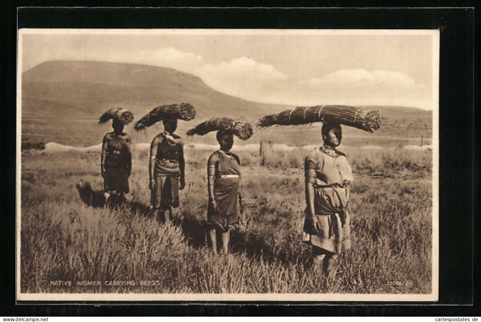 CPA Native Women Carrying Reeds  - Sin Clasificación