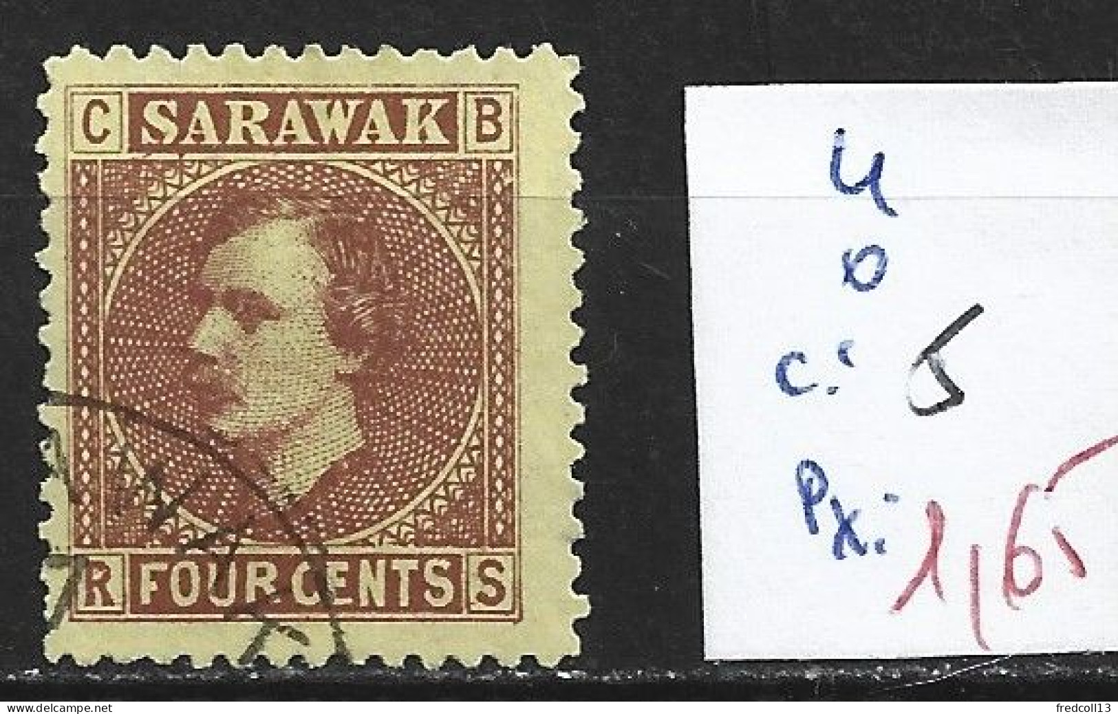 SARAWAK 4 Oblitéré Côte 5 € - Sarawak (...-1963)