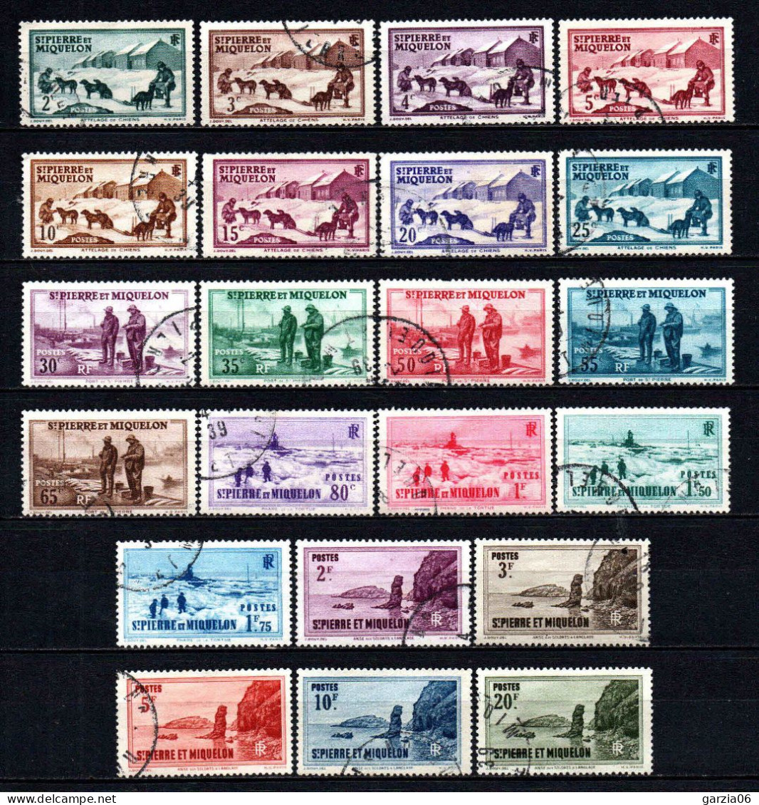 St Pierre Et Miquelon    - 1938 - Aspects De SPM   - N° 167 à 188  - Oblit - Used - Used Stamps