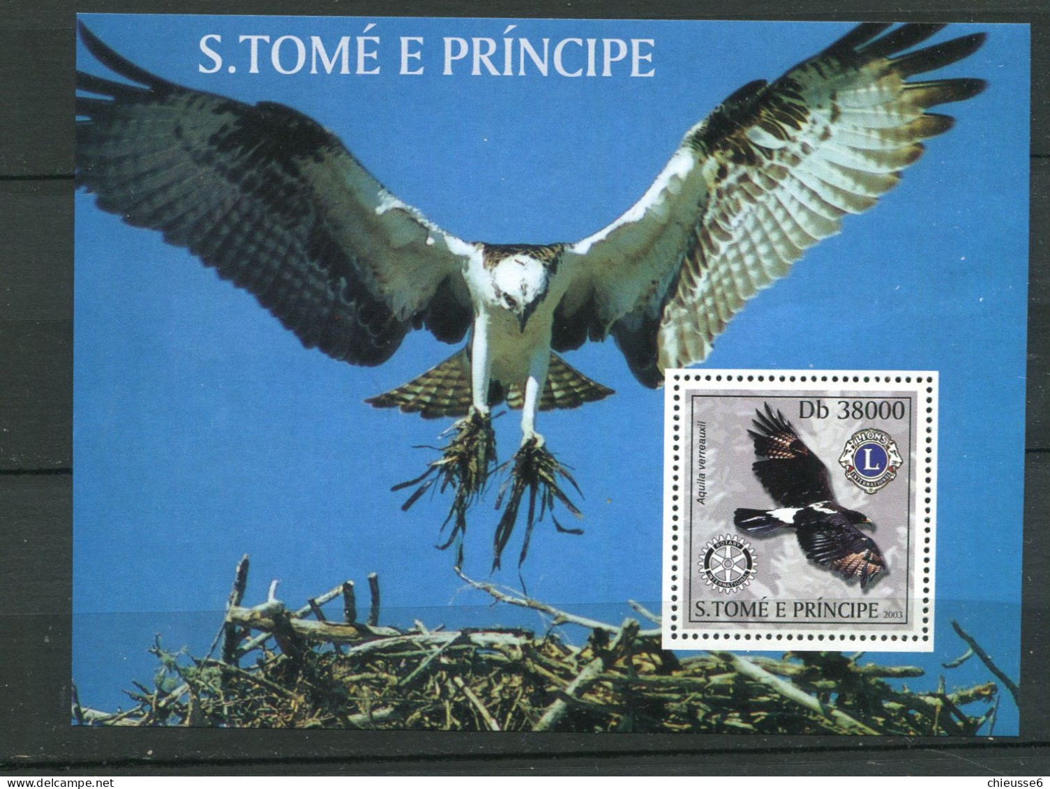 St Thomas Et Prince ** Bloc 235 - Oiseaux. Rapace Diurne - Sao Tomé Y Príncipe
