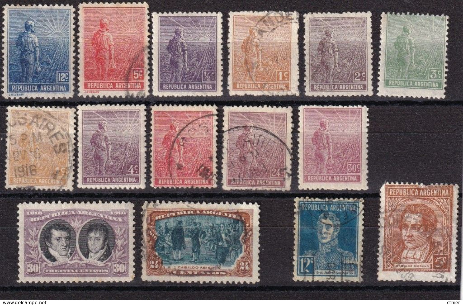 Argentine - Lot 15 Timbres Ancien - Used Stamps