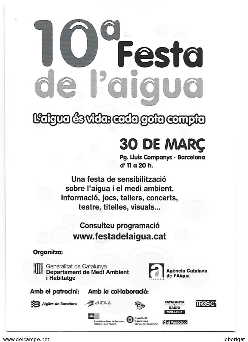 PUBLICIDAD DE 10ª FESTA DE L'AIGUA.- ( BARCELONA) - Advertising