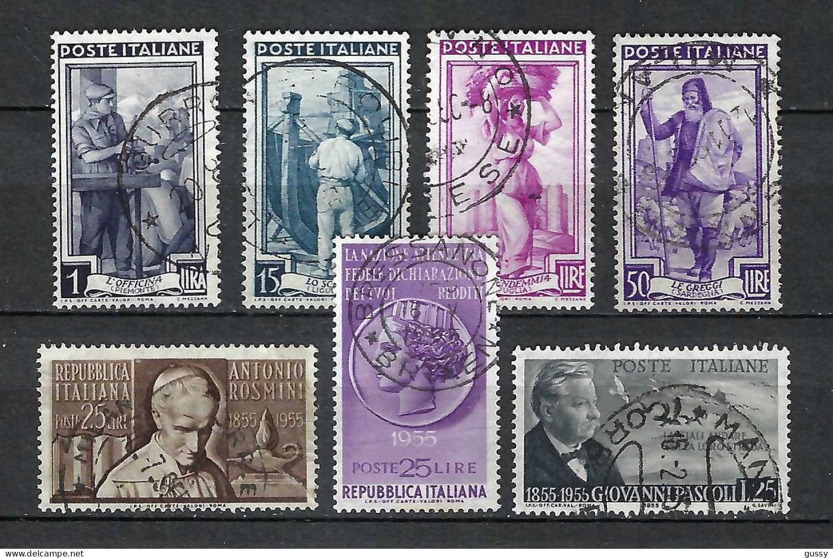 ITALIE Ca. 1950-54: Lot D' Obl. - 1946-60: Used