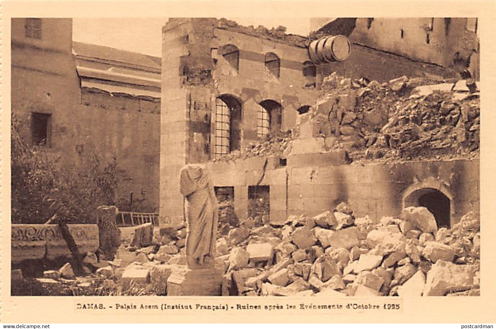 Syrie - DAMAS - Palais Azem - Institut Français - Ruines Après La Grande Révolte Syrienne D'Octobre 1925 - Ed. Institut  - Syria