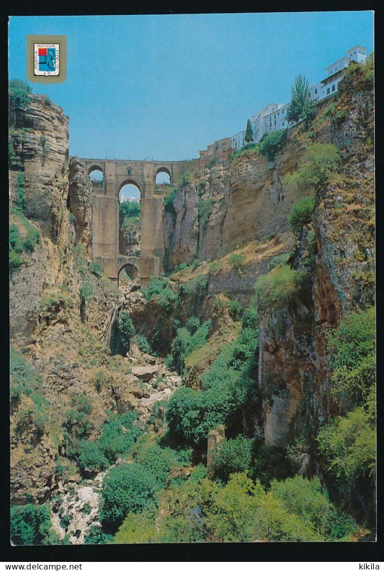 CPSM / CPM 10.5 X 15 Espagne (332) RONDA (Malaga) Pont Neuf Sur Le Tajo  Falaises - Malaga