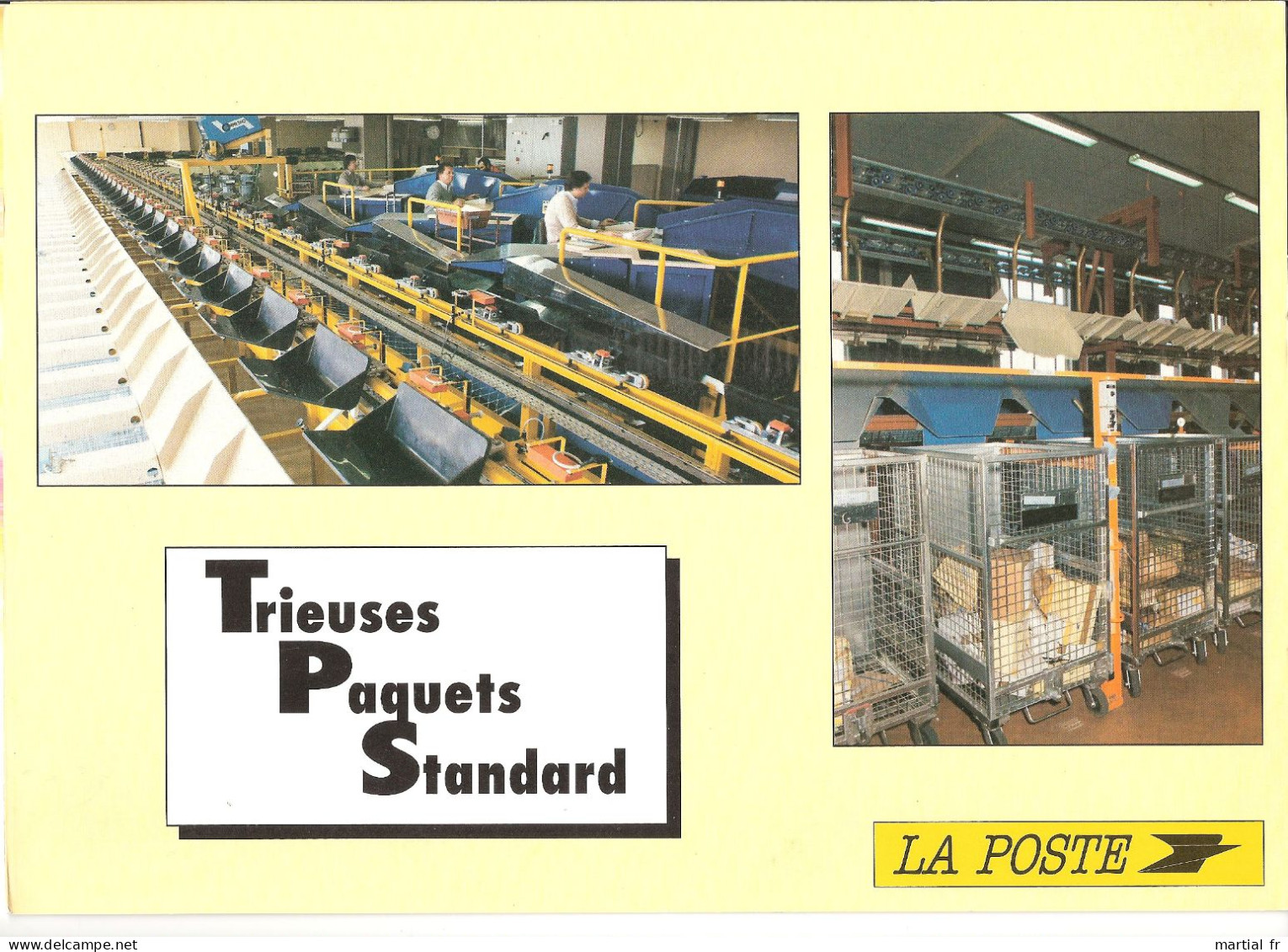 PLAQUETTE La Poste France TRIEUSE PAQUETS STANDARD COLIS CARATERISTIQUES TECHNIQUES PHOTOS - Postal Administrations