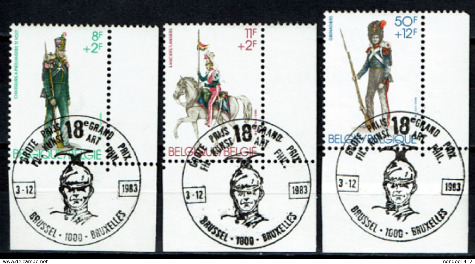 België 1983 OBP 2108/10 - Soldats, Uniformes Militaires - Used Stamps