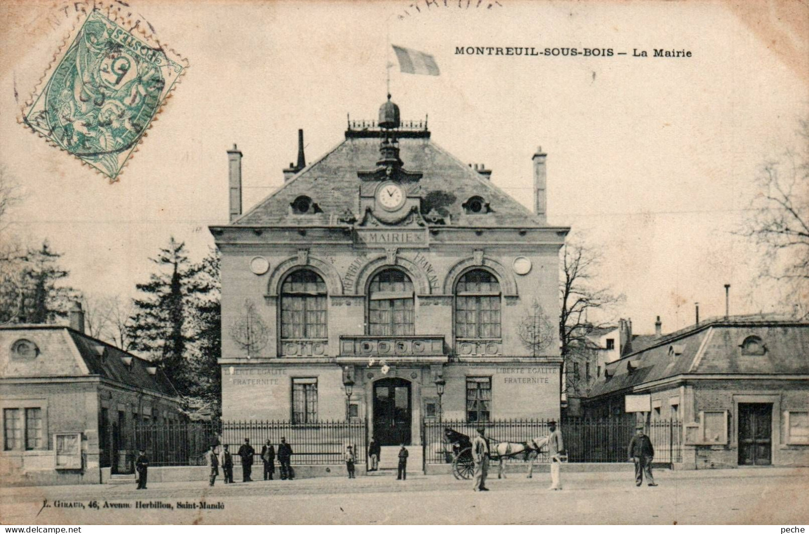 N°2373 W -cpa Montreuil Sous Bois -la Mairie- - Montreuil