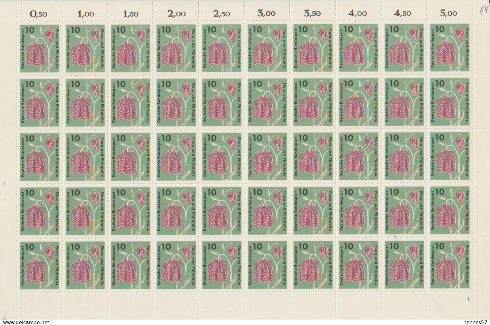 Germany/Deutschland Complete Issue Sheet/Kompletter Ausgabebogen 26.04.1963 Mi No.392 - Scacchi