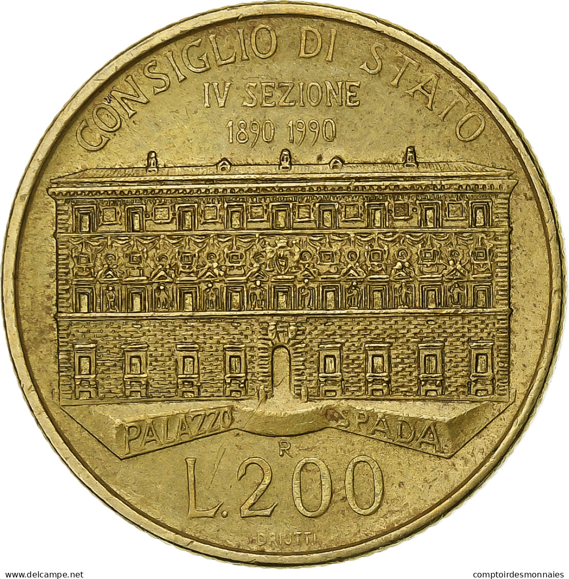 Italie, 200 Lire, 1990, Rome, Bronze-Aluminium, SUP, KM:135 - 200 Lire