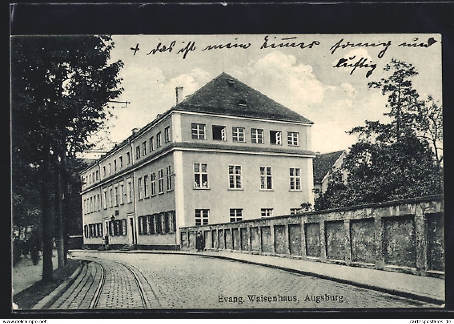 AK Augsburg, Strassenpartie Am Evangelischen Waisenhaus  - Augsburg