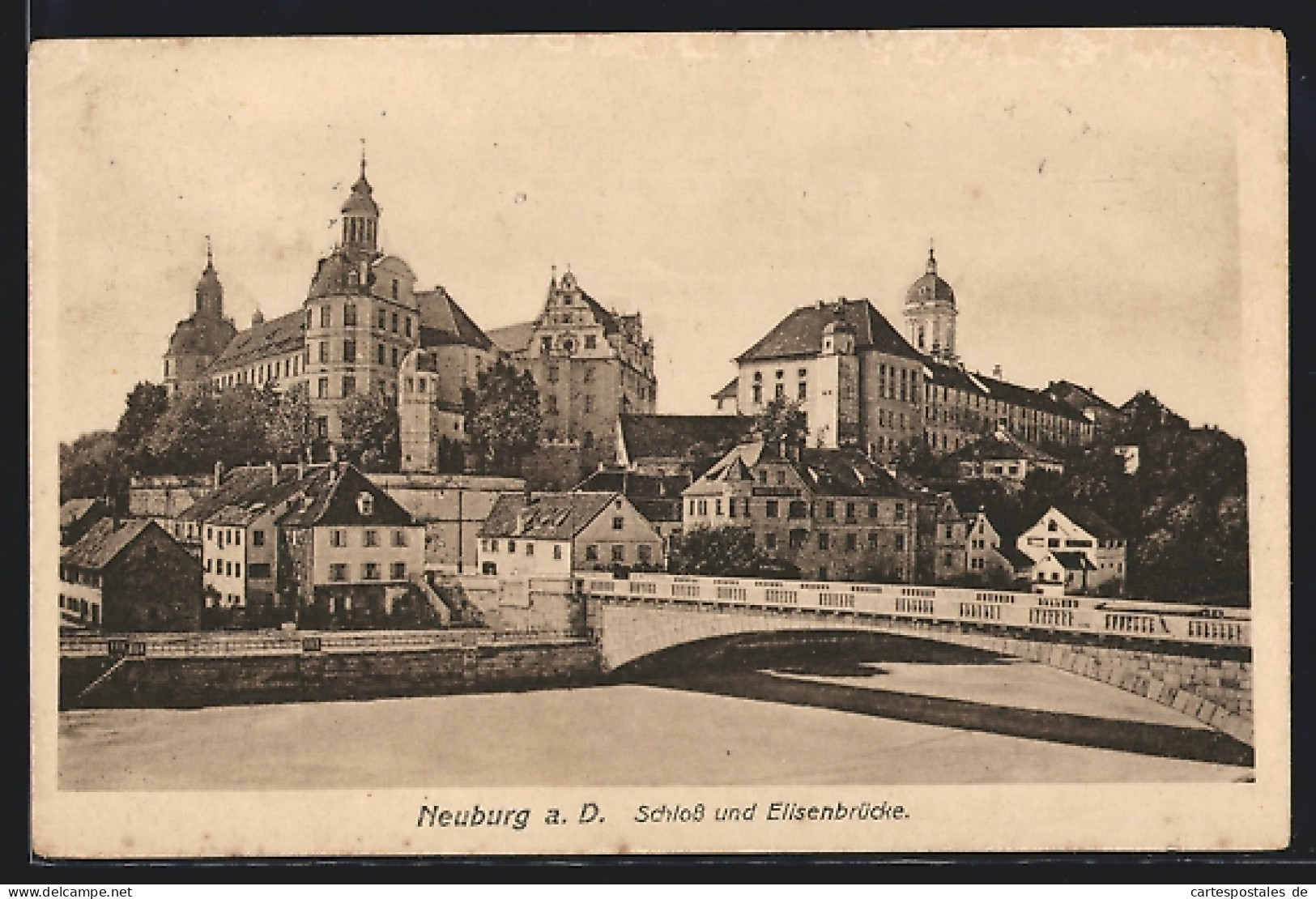 AK Neuburg A. D. Donau, Schloss Und Elisenbrücke  - Neuburg