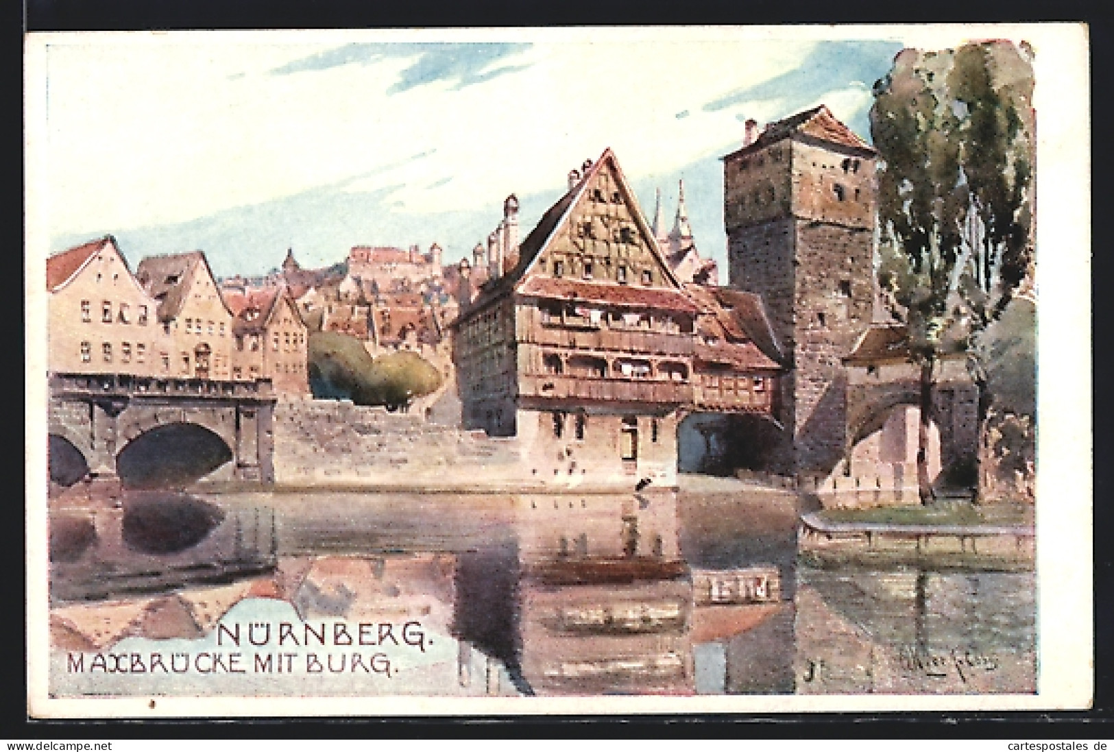 AK Nürnberg, Maxbrücke Mit Burg  - Nürnberg