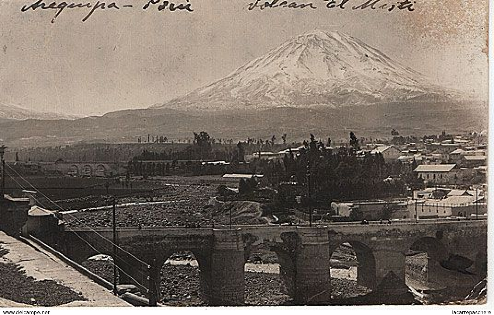 X126863 PEROU PERU RARE RARA CARTE POSTALE PHOTO POSTAL FOTO DE AREQUIPA VOLCAN EL MISTI - Pérou