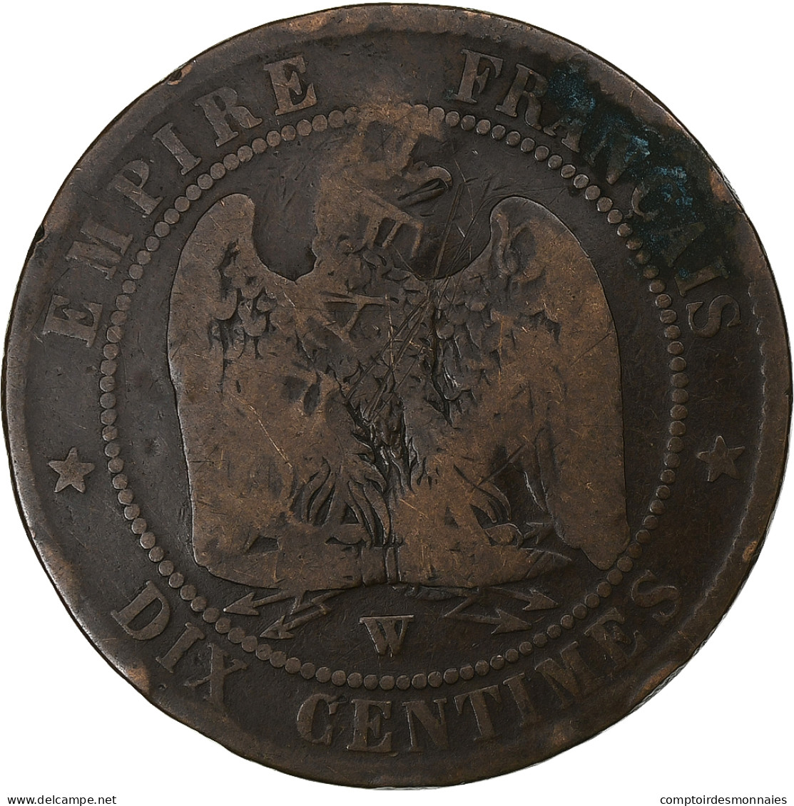 Royaume-Uni, Jeton, 10 Centimes Napoléon III, Contremarque Pears Soap, N.d. - Sonstige & Ohne Zuordnung