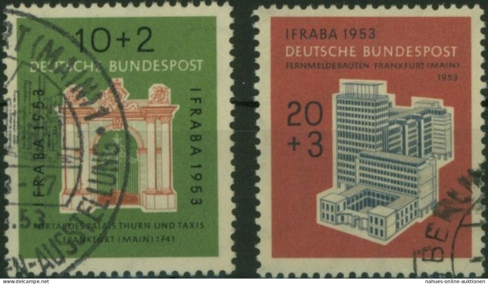 Bundesrepublik 171-172 BRD IFABRA Briefmarkenausstellung Frankfurt Gestempelt - Usati