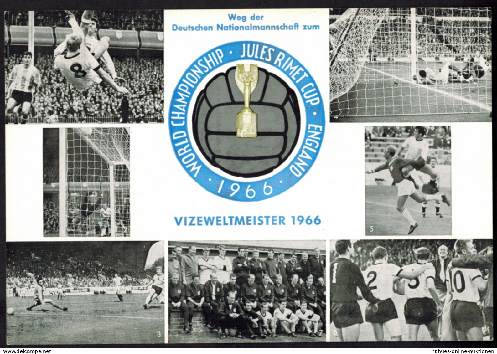 Bund Fußball Weltmeisterschaft Sonderkarte Vizeweltmeister 1966 SST Bonn - Brieven En Documenten