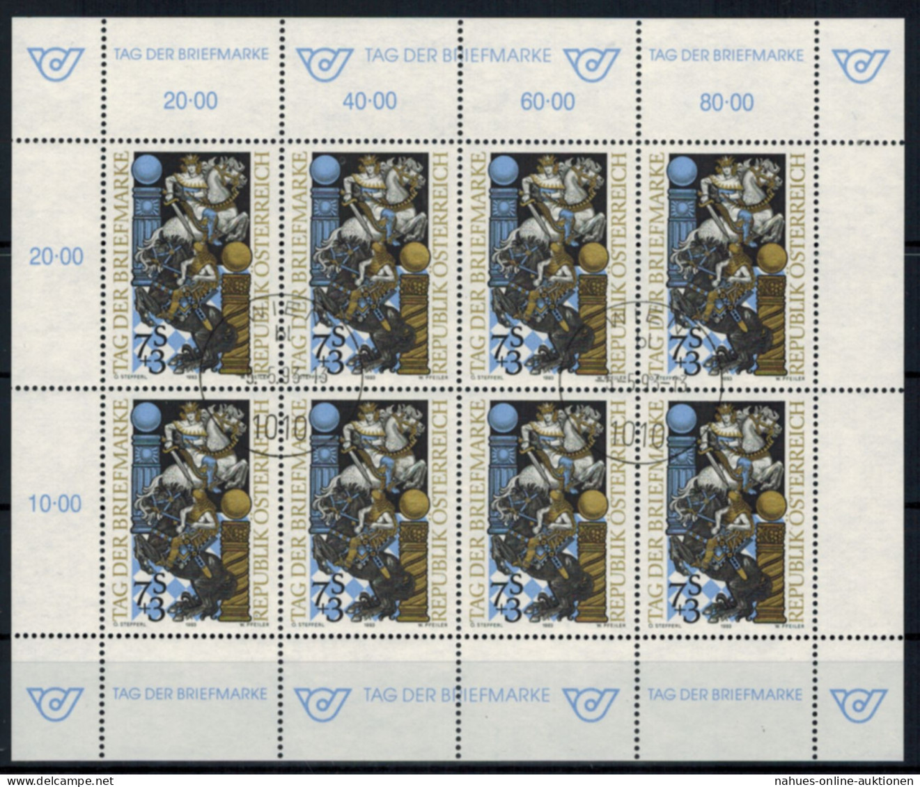 Österreich Kleinbogen Tag Der Briefmarke 2097 Philatelie Ersttagsstempel 1993 - Brieven En Documenten