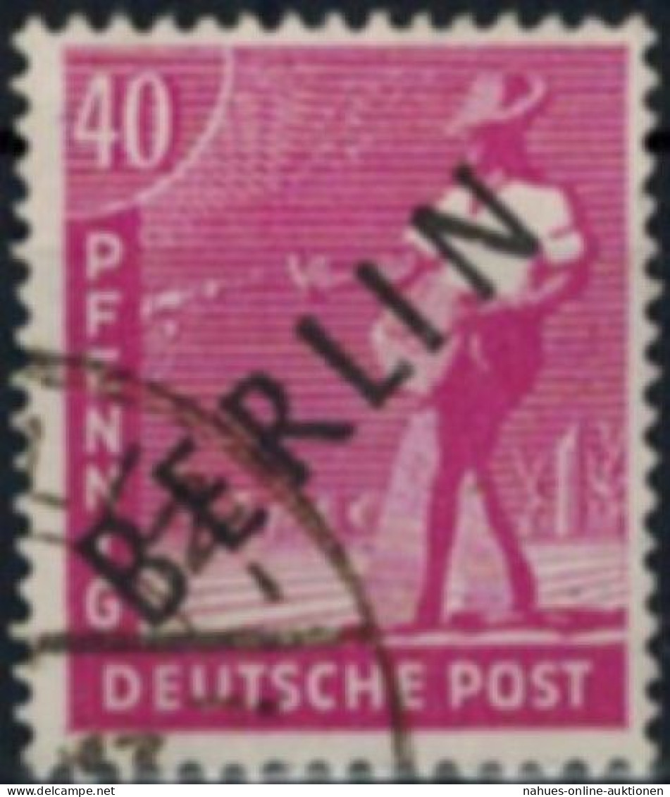 Berlin Schwarzaufdruck Nr. 12 Gemeinschaft Mit Aufdruck 40 Pfg. Gestempelt 1948 - Gebruikt