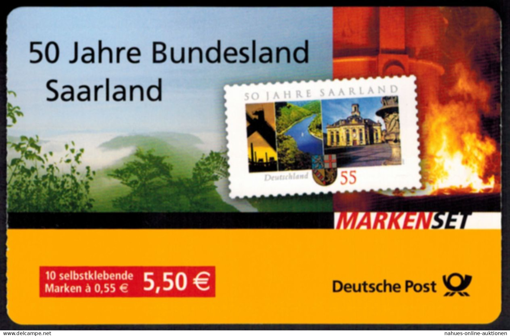 Bundesrepublik Markenheftchen 67 50 Jahre Bundesland Saarland Ersttagsstempel - Autres & Non Classés