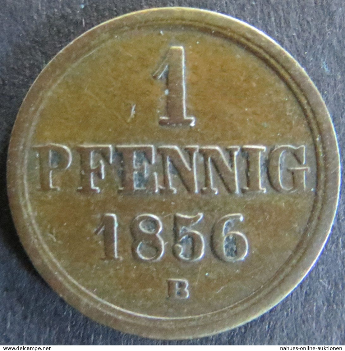 Münze Braunschweig 94 - 1 Pfennig 1856 Sachsenross Kupfer Vz - Sonstige & Ohne Zuordnung