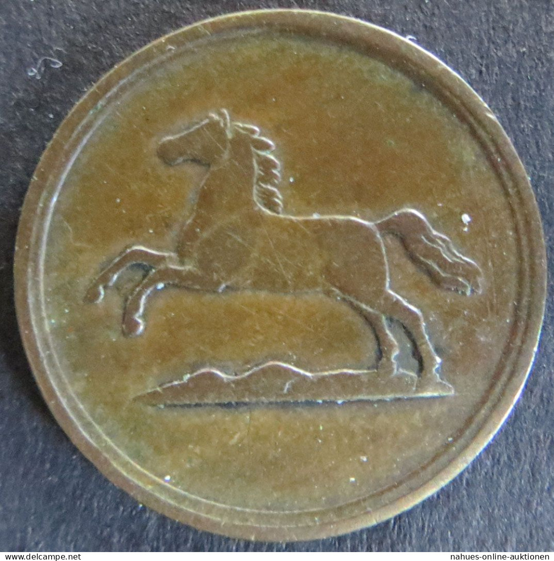 Münze Braunschweig 94 - 1 Pfennig 1856 Sachsenross Kupfer Vz - Other & Unclassified