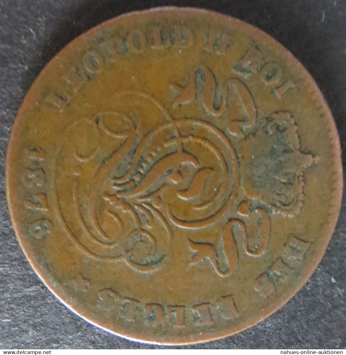 Münze Belgien Belgium 2 Centimes 1876 Schön F - Autres & Non Classés