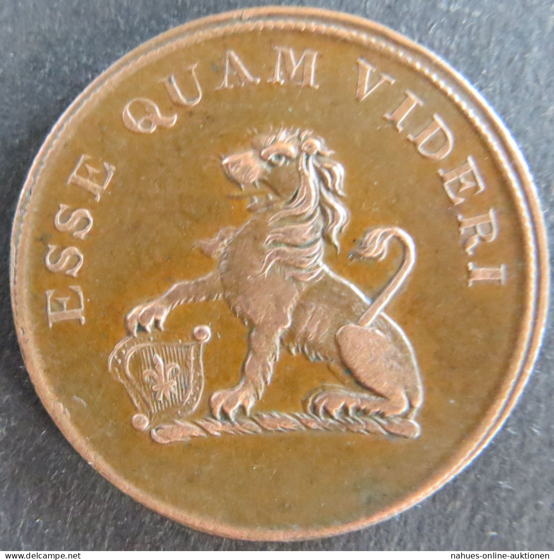 Münze Großbritannien 1812 - Half Penny Hull Token Esse Quam Videri Kupfer Ss - Sonstige & Ohne Zuordnung