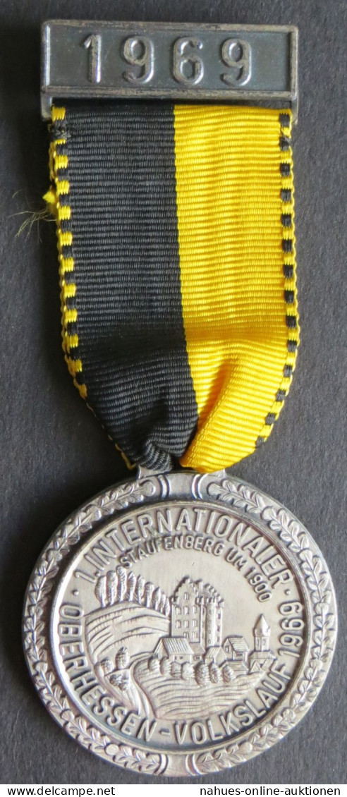 Münze Sport Medaille 1. Internationaler Volkslauf Oberhessen Volkslauf 1969 1899 - Commémoratives