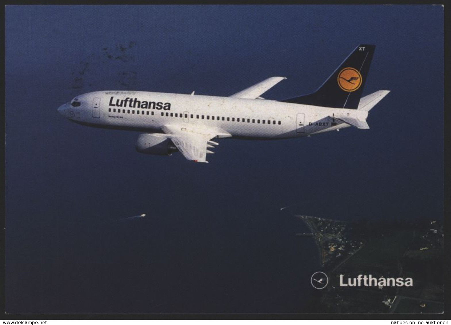 Bund Karte Lufthansa Boing SST Berlin Motiv Brandenburger Autogramme Flugkapitän - Brieven En Documenten