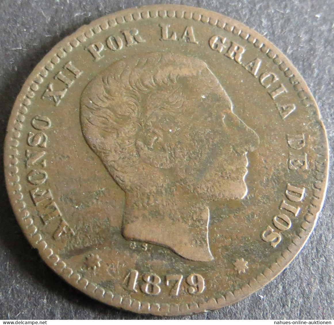 Münze Spanien Alfonso XII 5 Centimos 1879 Ss Schön: 161 - Other & Unclassified