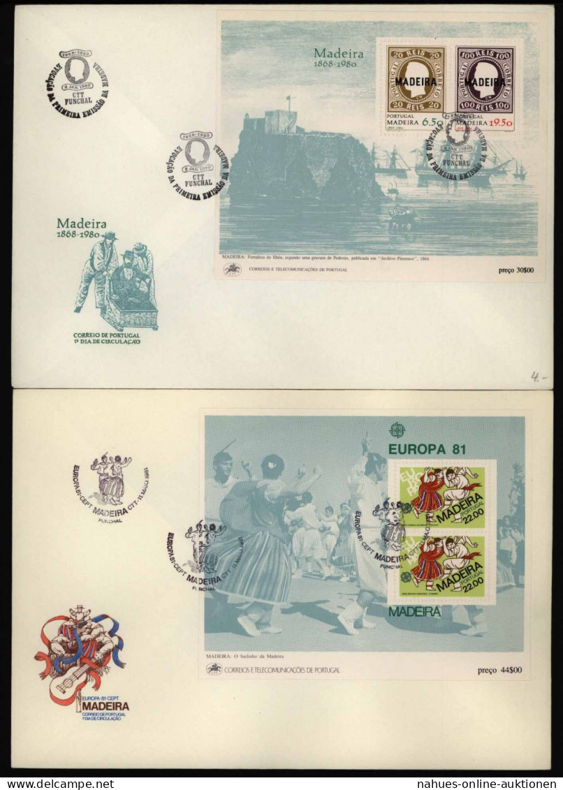 Portugal Madeira Block 1 Bis 3 Europa CEPT 1980-1982 Auf FDC Ersttag KatW 40,00 - Madeira