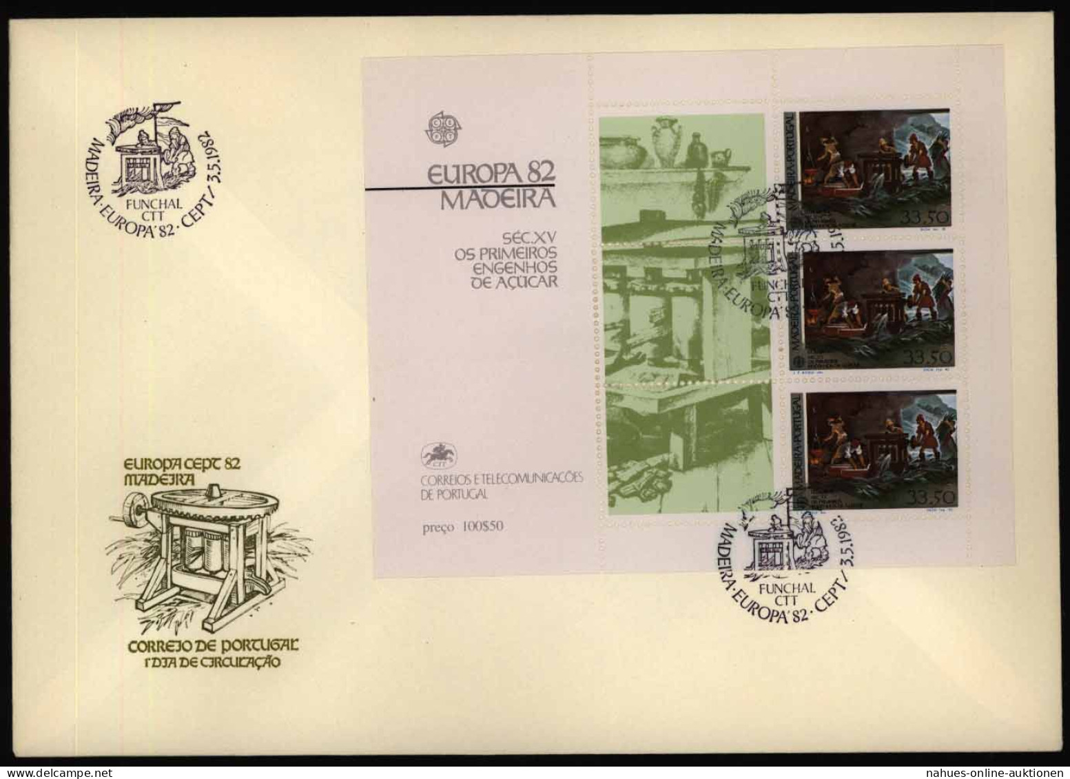 Portugal Madeira Block 1 Bis 3 Europa CEPT 1980-1982 Auf FDC Ersttag KatW 40,00 - Madeira