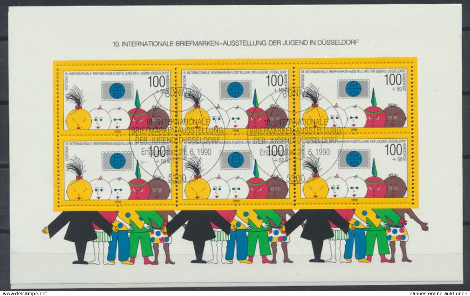 Bund Block 21 Briefmarkenausstellung Jugend Kinder Düsseldorf Ersttag-ST EEST - Cartas & Documentos