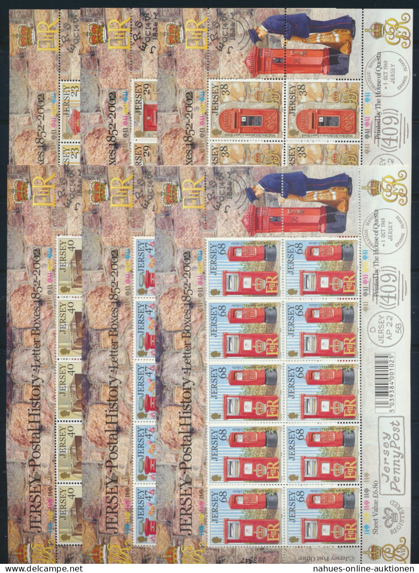 Großbritannien Jersey Kleinbogensatz 1055-60 Post Briefkasten Luxus Postfrisch - Jersey