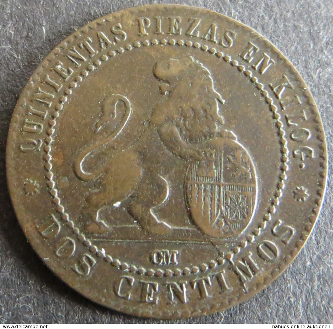 Münze Spanien 2 Centimos 1870 Schön: 141 - Autres & Non Classés