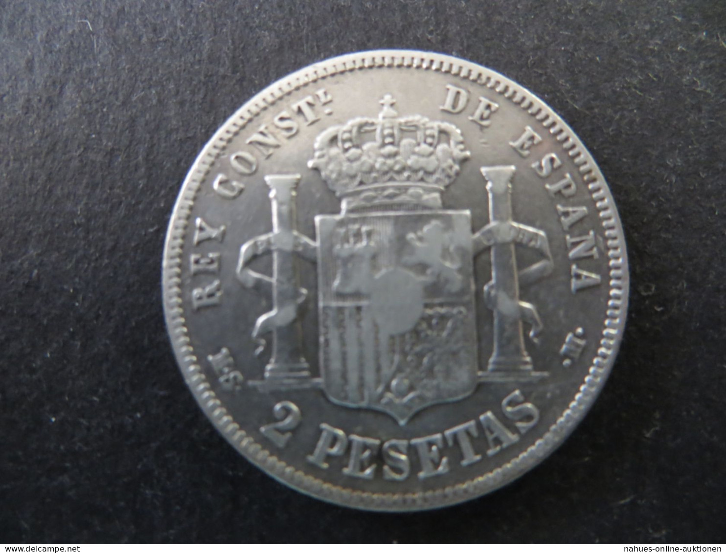 Münze Spanien Alfonso XII 2 Pesetas 1883 Silber Ss Schön: 165 - Other & Unclassified