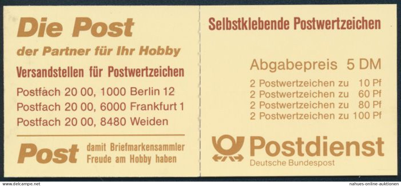 BRD Markenheftchen 27 Postfrisch Sehenswürdigkeiten 1991Kat.-Wert 11,00 - Cartas & Documentos