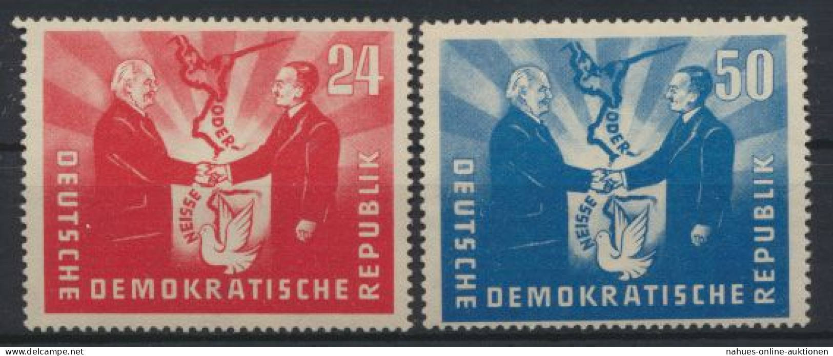 DDR 284-285 Deutsch-polnische Freundschaft 1951 Postfrisch MNH Kat.-Wert 40,00 - Cartas & Documentos