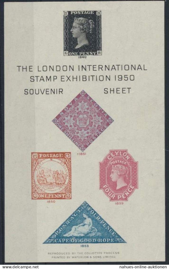 Großbritannien The London International Stamp Exhibition Souvenir Sheet 1950 Bug - Briefe U. Dokumente