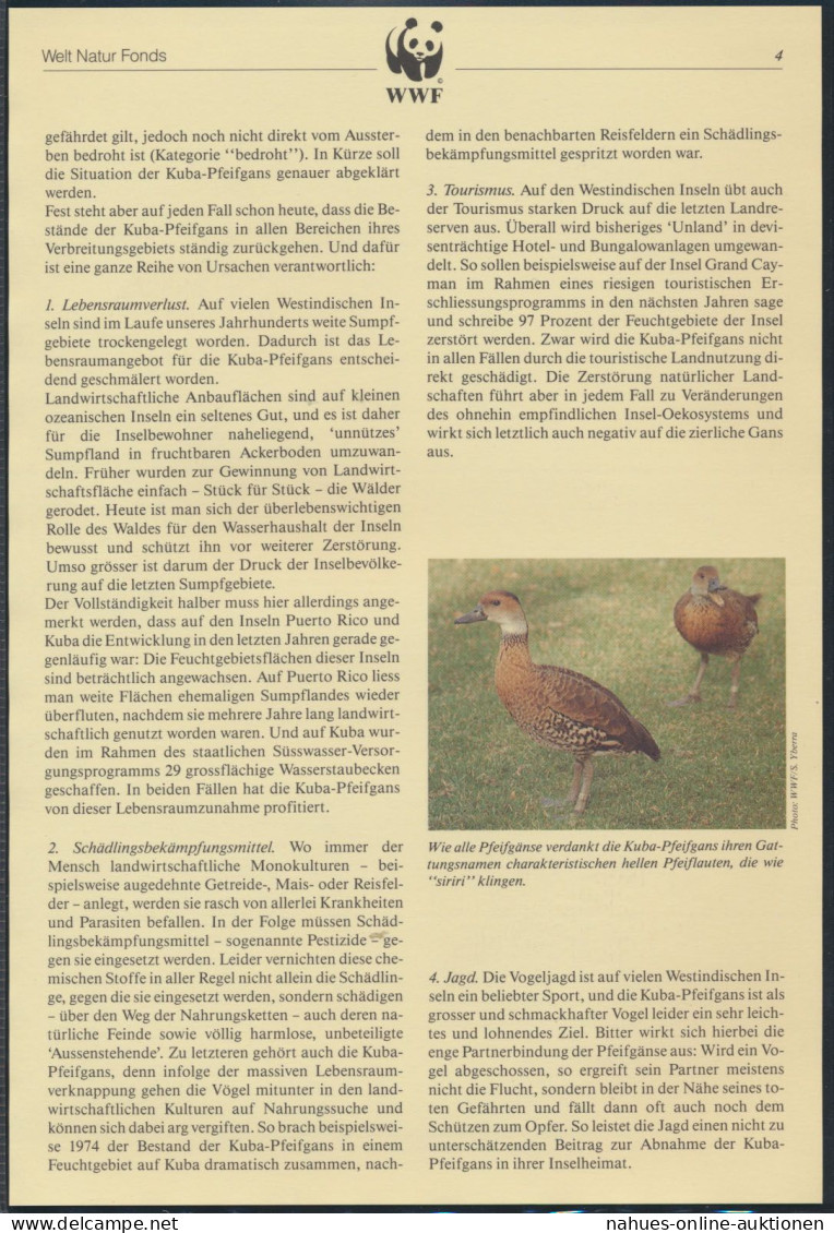 WWF Bahamas 672-675 Tiere Vögel Pfeifgans Kpl. Kapitel Bestehend - Bahama's (1973-...)