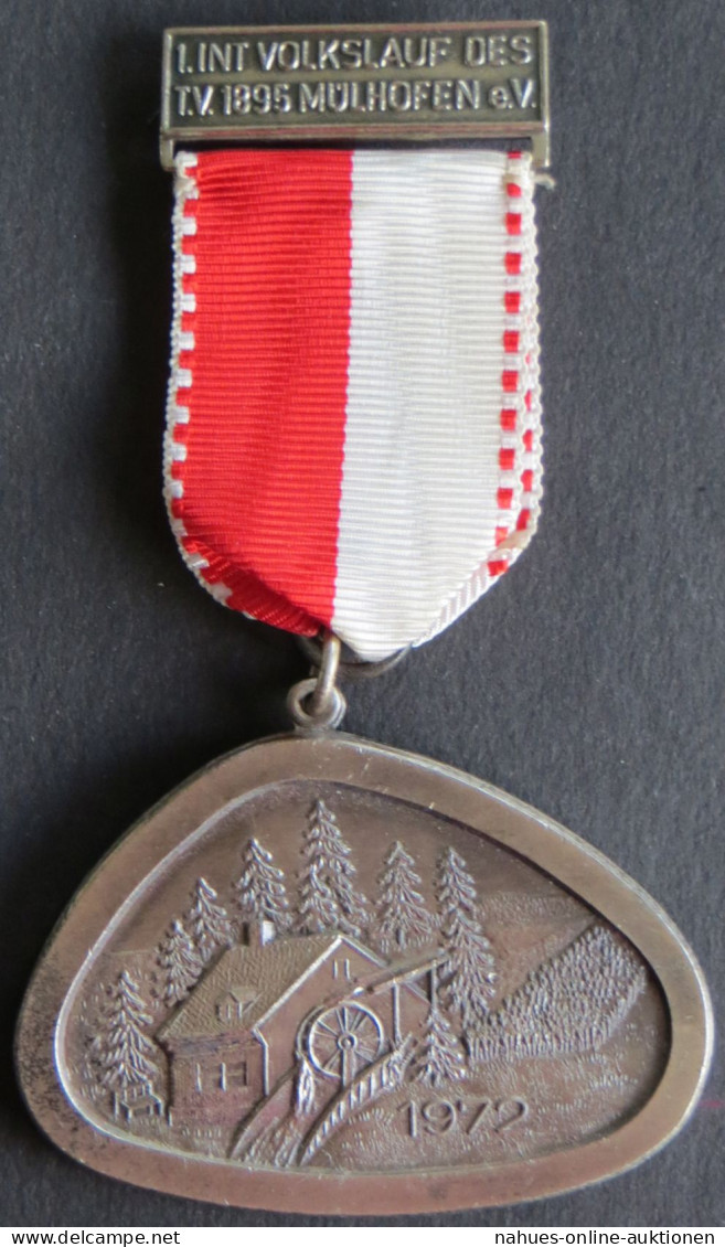 Medaille Sport Laufen I. Internationaler Volkslauf Des TV 1865 Mühlhofen 1972 - Commemorations