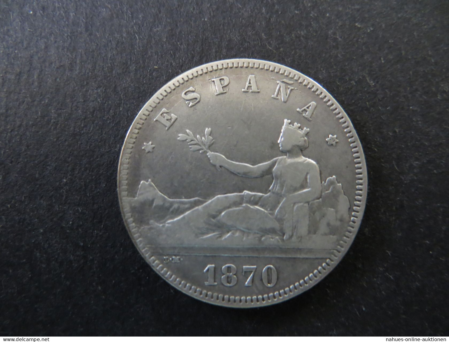 Münze Spanien 2 Pesetas 1870 (75) Silber Ss Schön: 148 - Other & Unclassified