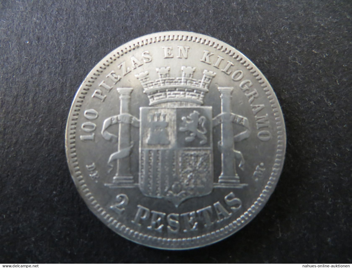 Münze Spanien 2 Pesetas 1870 (75) Silber Ss Schön: 148 - Altri & Non Classificati