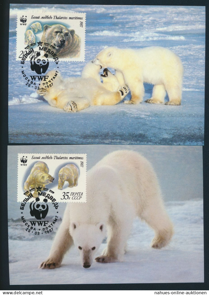 Sowjetunion 5694-5697 Naturschutz Eisbären Set Satz Postfrisch FDC+Maximumkarten - Briefe U. Dokumente