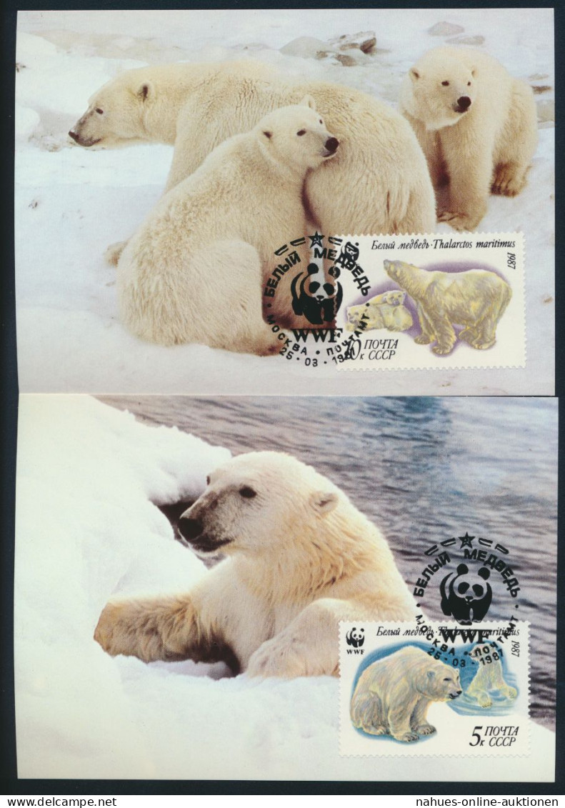 Sowjetunion 5694-5697 Naturschutz Eisbären Set Satz Postfrisch FDC+Maximumkarten - Briefe U. Dokumente