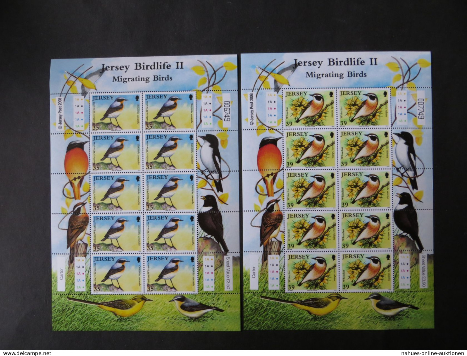 Großbritannien Jersey Kleinbogensatz 1377-82 Tiere Zugvögel Luxus - Jersey